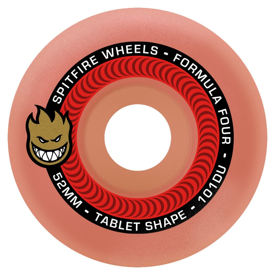 Spitfire Formula Four 101D Tablet Skateboard Wheels - Aurora Red