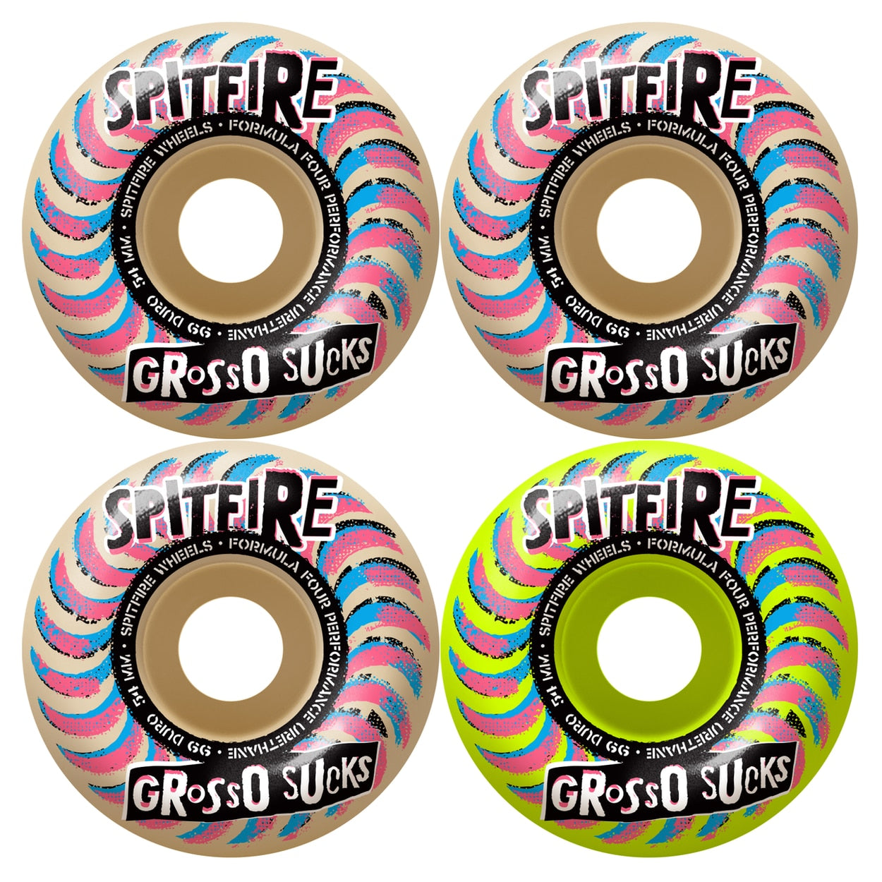Spitfire Formula Four 99D Grosso Sucks Classic Fulls Skateboard Wheels