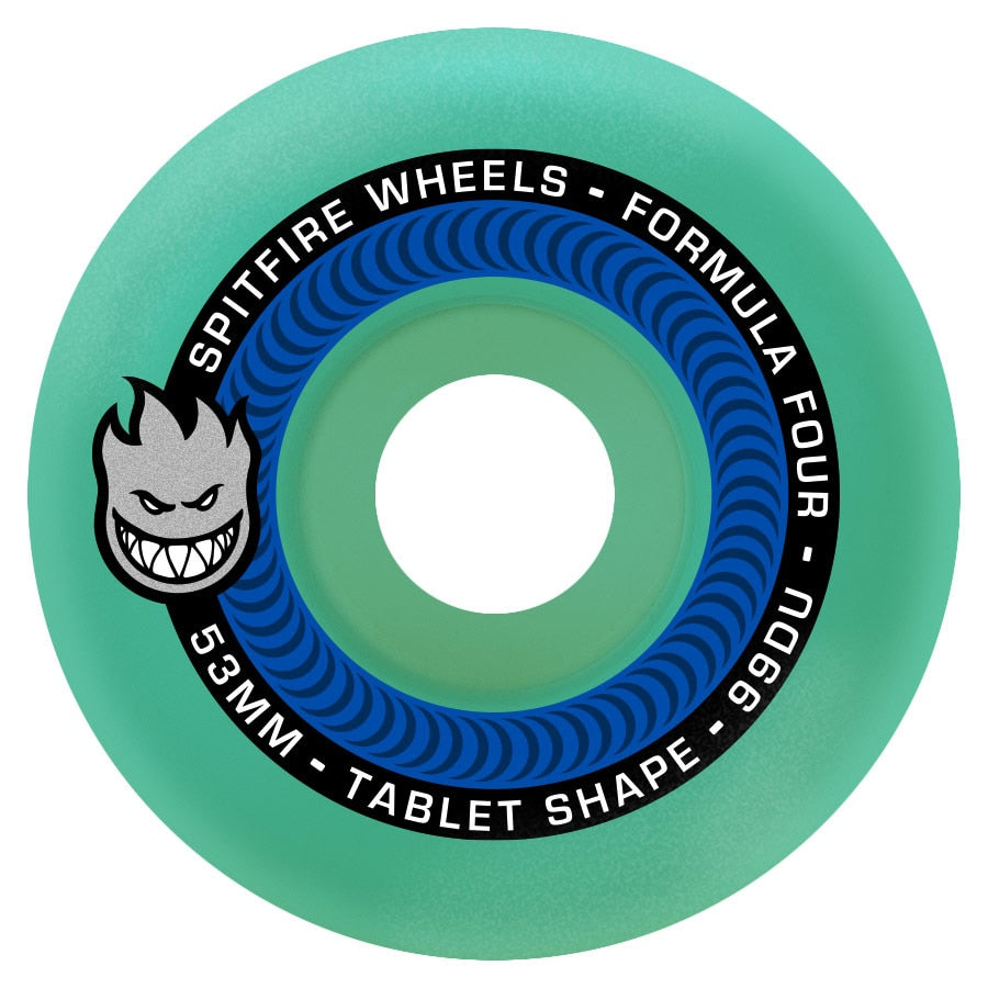 Spitfire Formula Four 99D Tablet Skateboard Wheels - Ice Blue