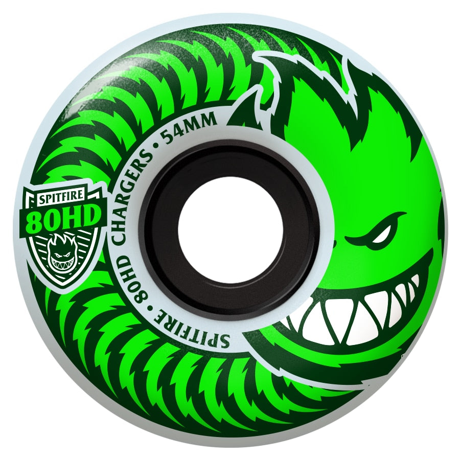 Spitfire 80HD Classic Chargers Cruiser Skateboard Wheels - Clear/Green