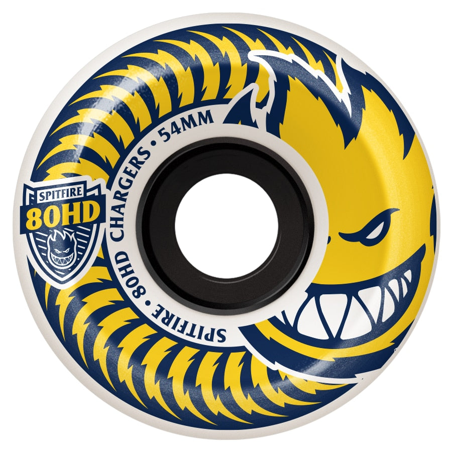 Spitfire 80HD Chargers Conical Cruiser Skateboard Wheels - White/Yellow