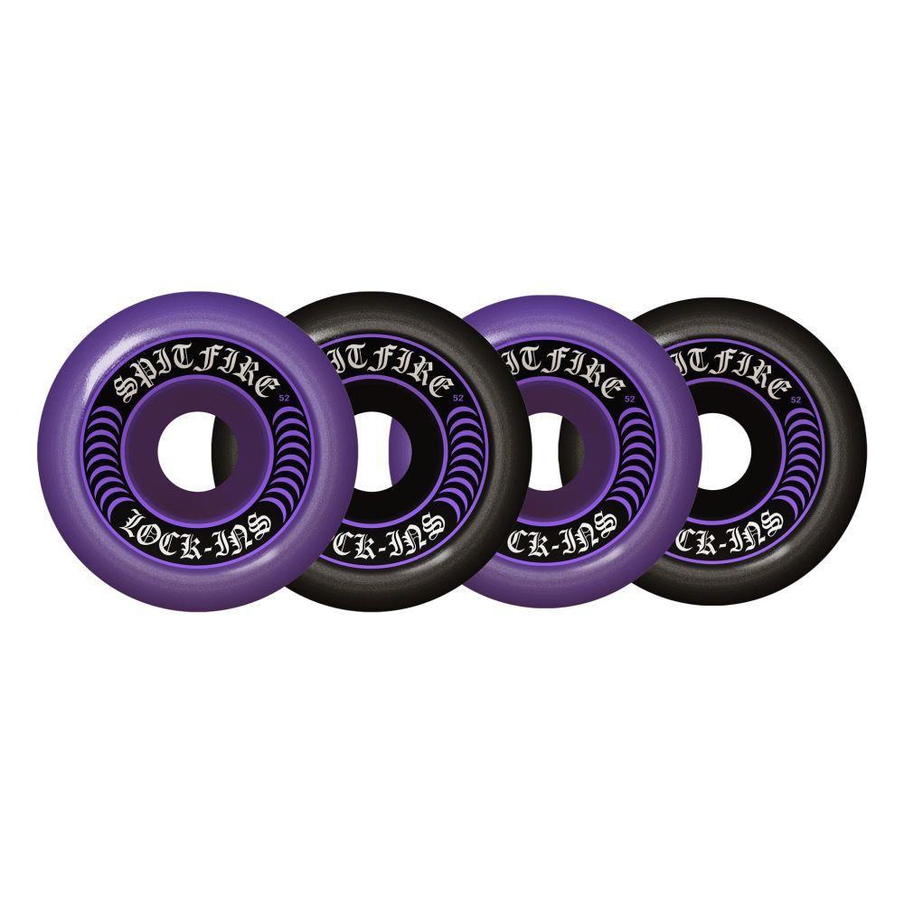 Spitfire Formula Four 101D Lock-Ins Purple/Black Mash Up Skateboard Wheels