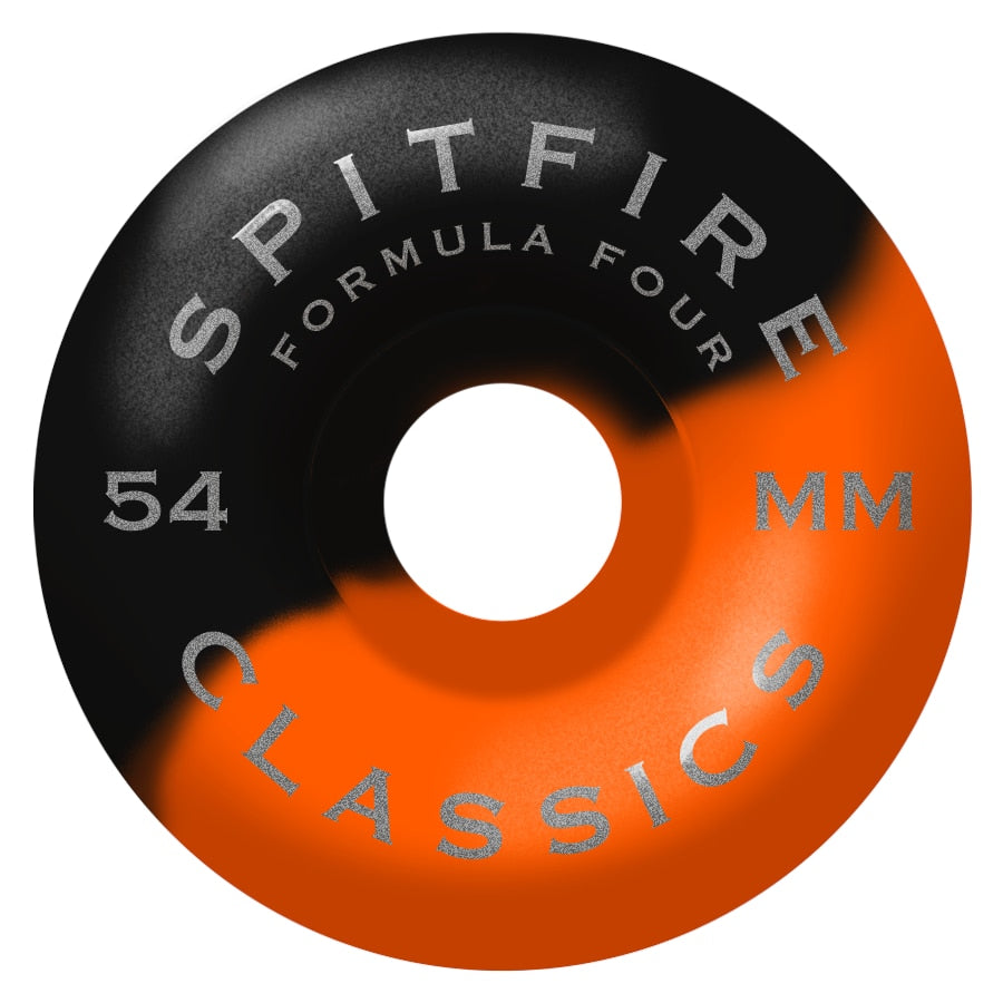 Spitfire Formula Four Embers Orange/Black Swirl Classics 99D Skateboard Wheels