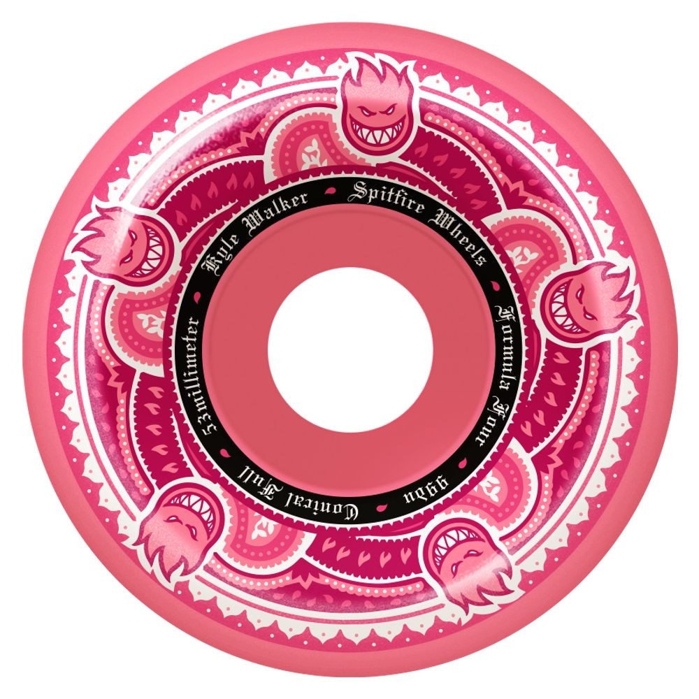 Spitfire Formula Four Kyle Walker Revolution Pink Conical 99D Skateboard Wheels