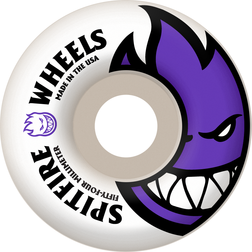 Spitfire Bighead Skateboard Wheels -  White/Purple