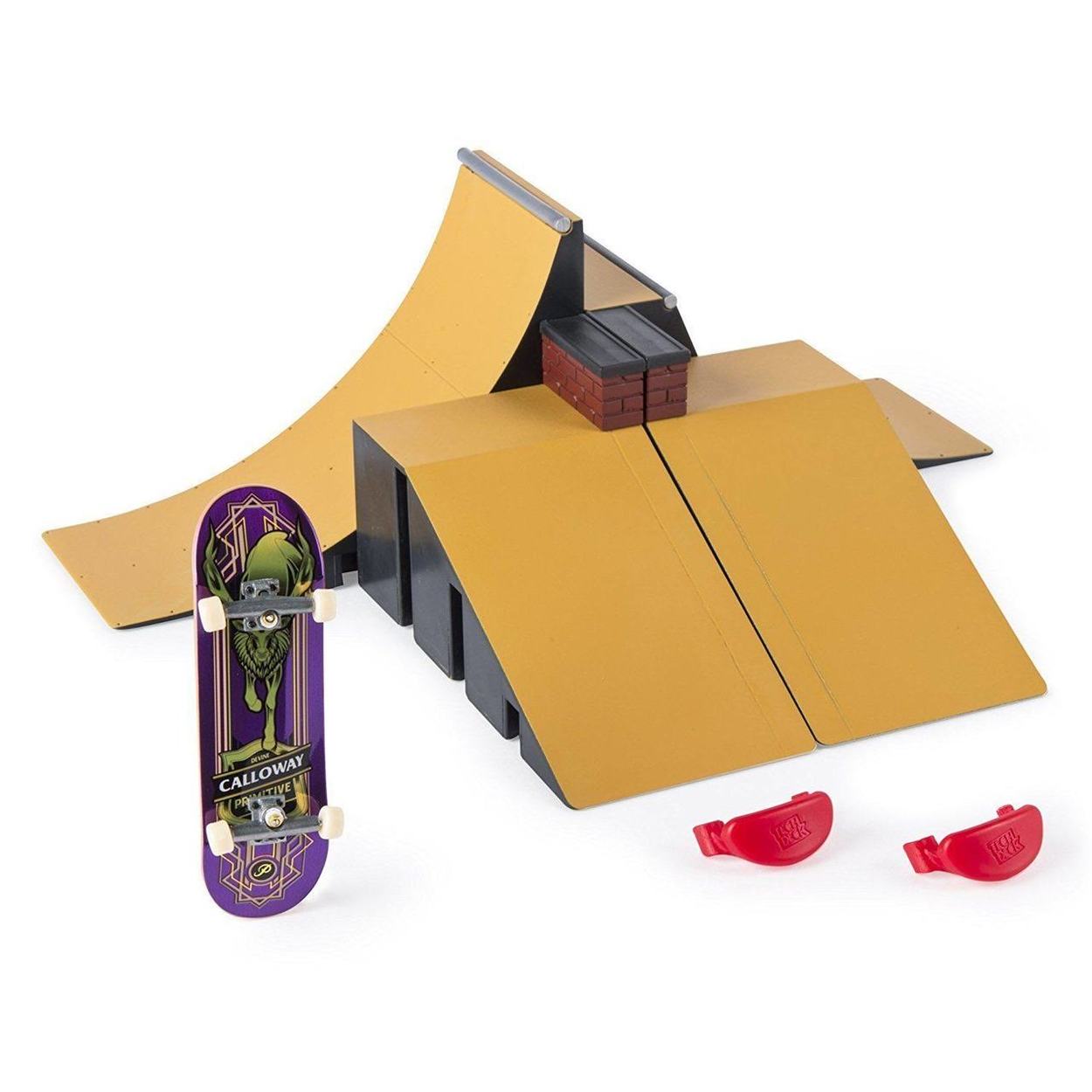 TECH DECK Starter Kit, Customizable Ramp Set with Exclusive Pro Fingerboard  and Trainer Clips, Kids Toys for Boys and Girls Ages 6 and up