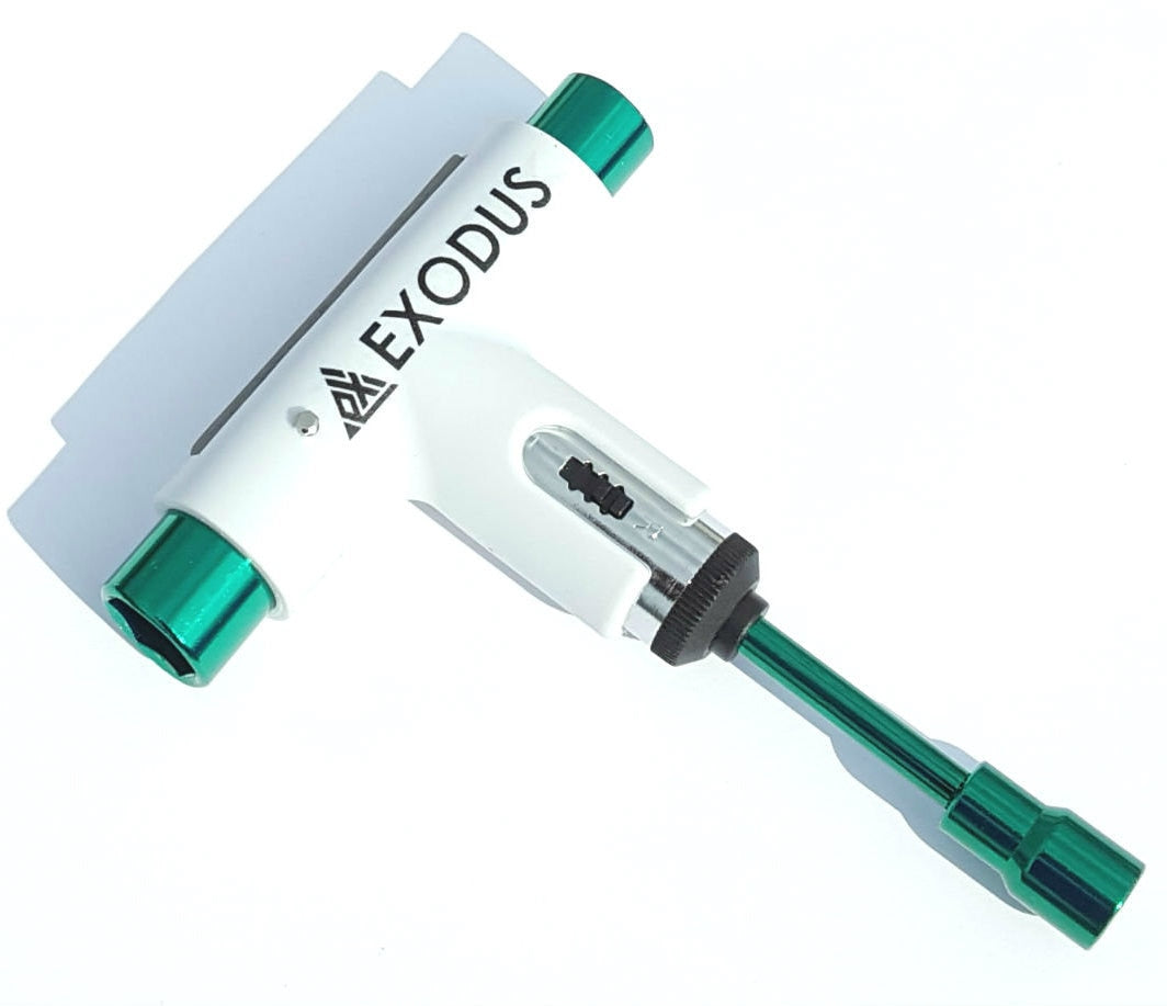 Silver X Exodus Ratchet Skateboard Tool - White/Green