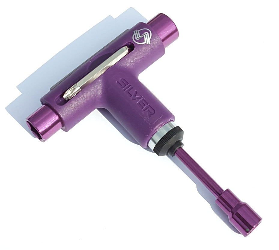 Silver X Exodus Ratchet Skateboard Tool - Purple