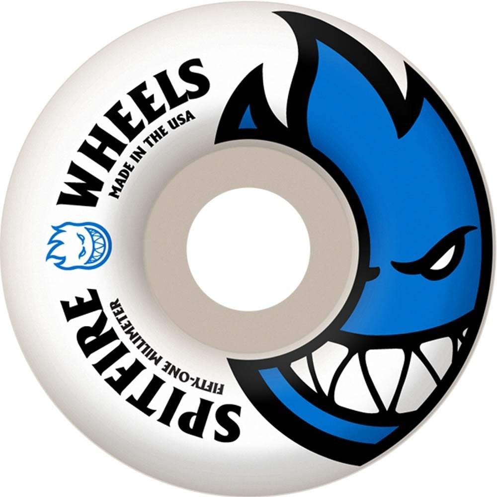 Spitfire Bighead Skateboard Wheels - Blue/White