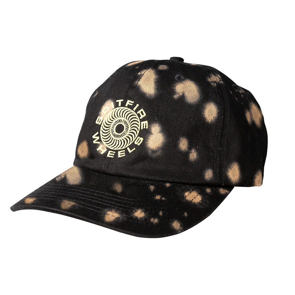 Black/Yellow Classic 87' Spitfire Wheels Swirl Strapback