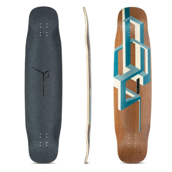 Dark Blue Basalt Tesseract Loaded Longboard Deck