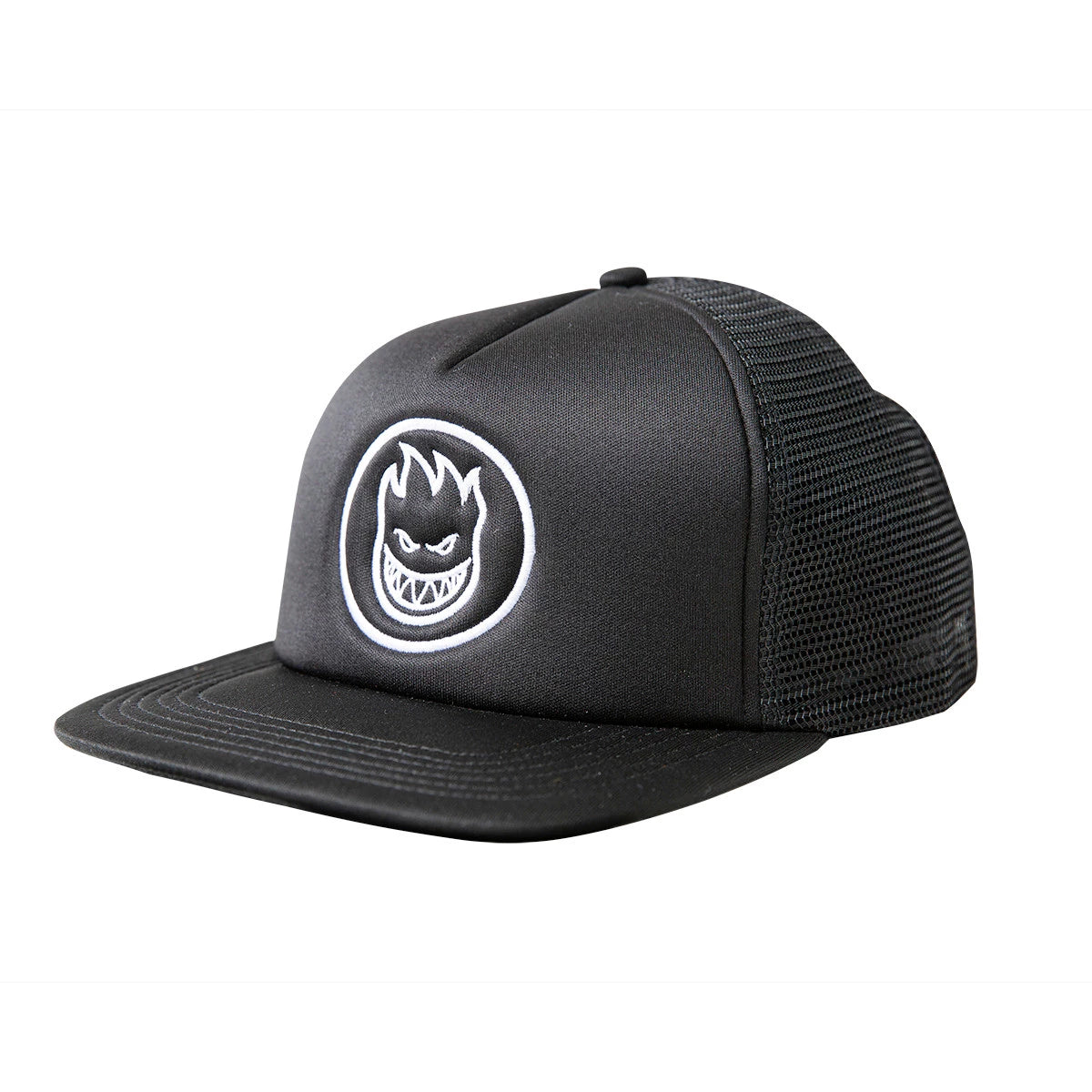 Black/White Bighead Circle Spitfire Wheels Trucker hat