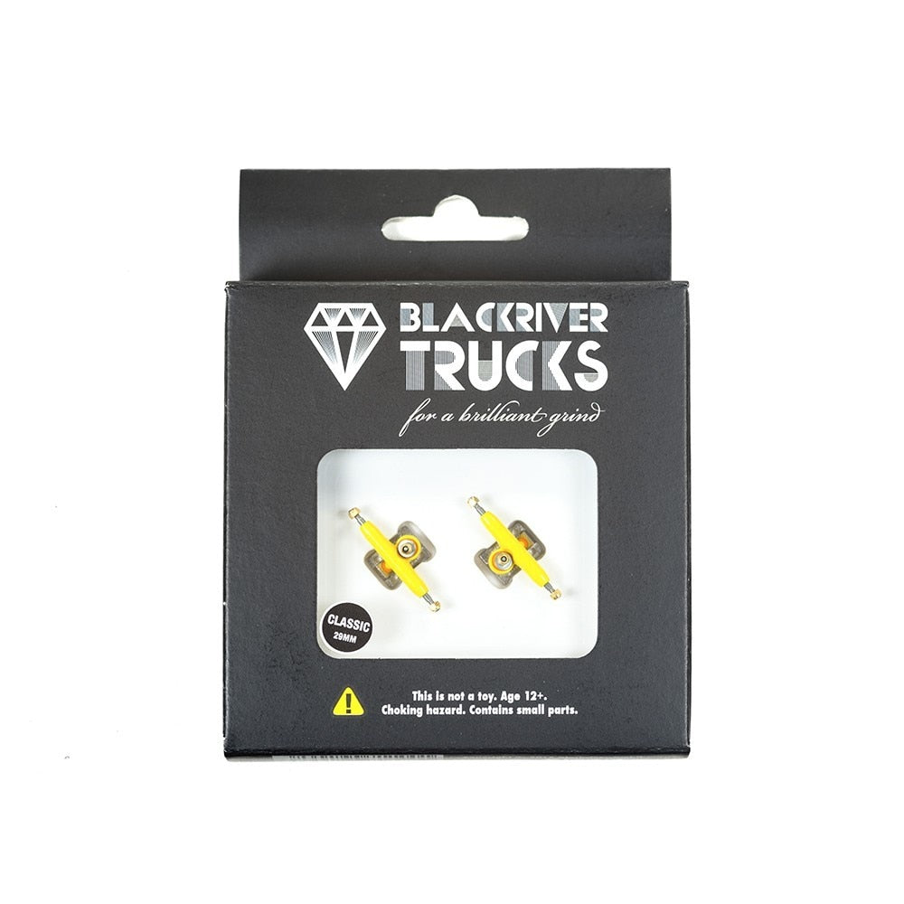 Mellow Yellow 29mm Blackriver Fingerboard Trucks