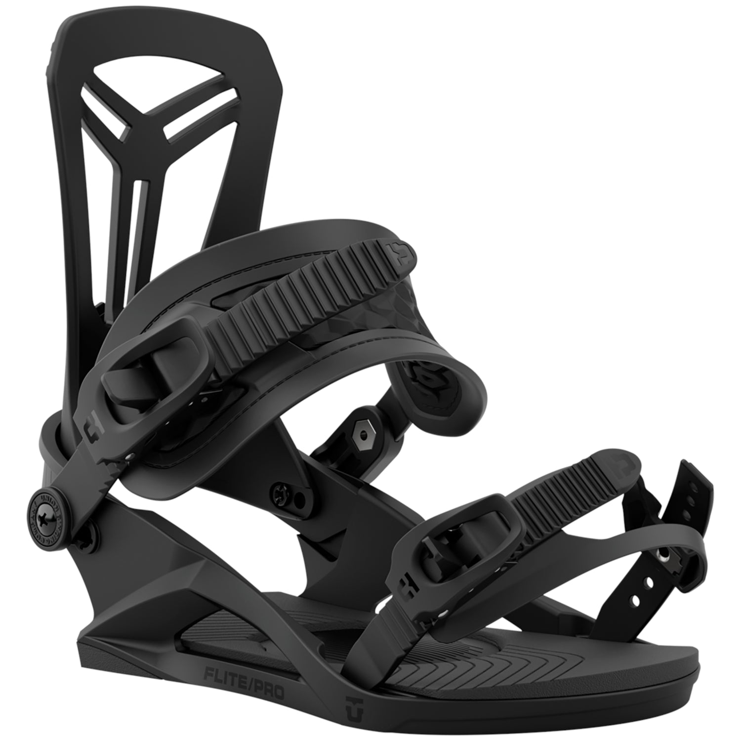 2023 Black Union Flite Pro Snowboard Bindings Front