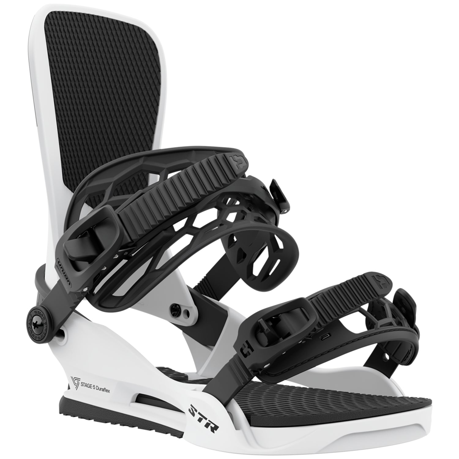 2023 White Union STR Snowboard Bindings Front