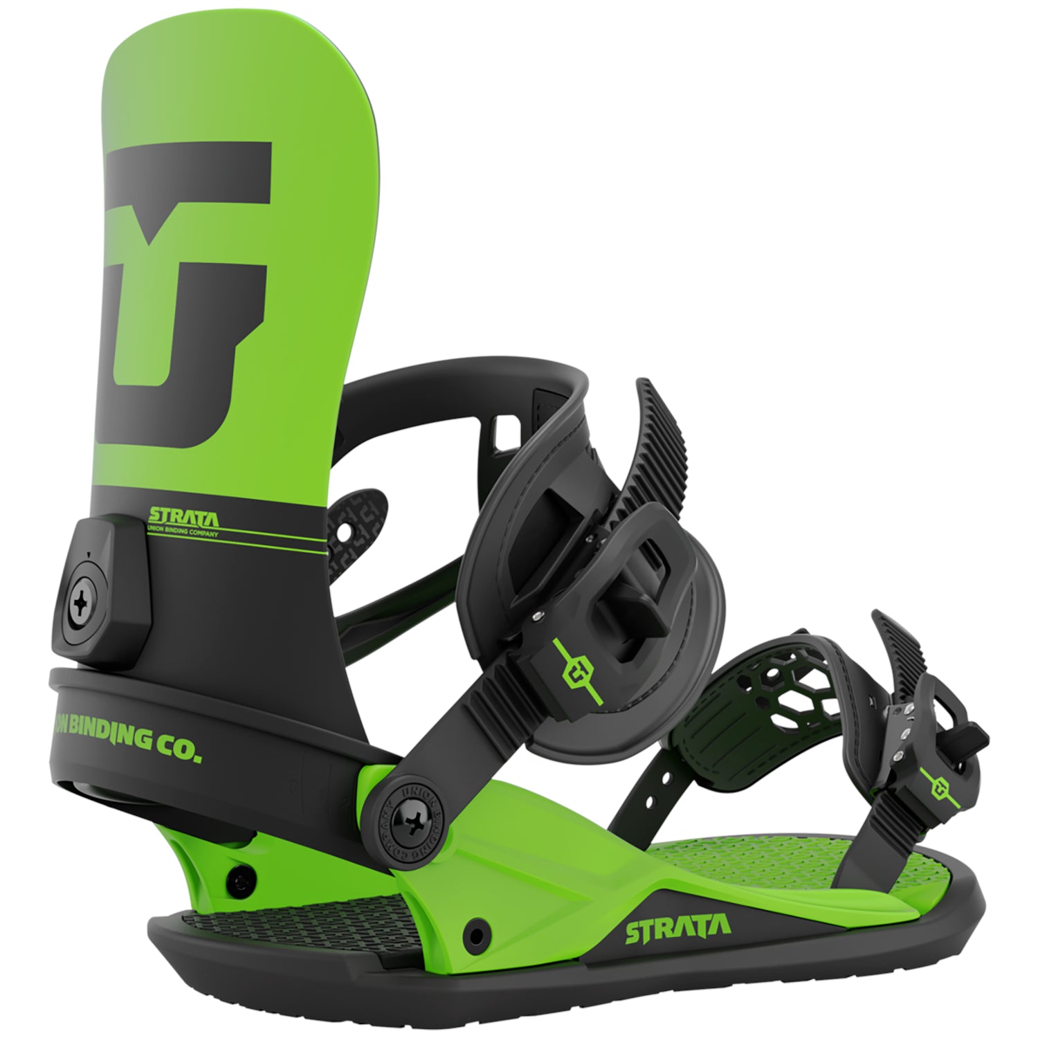 2023 Acid Green Union Strata Snowboard Bindings