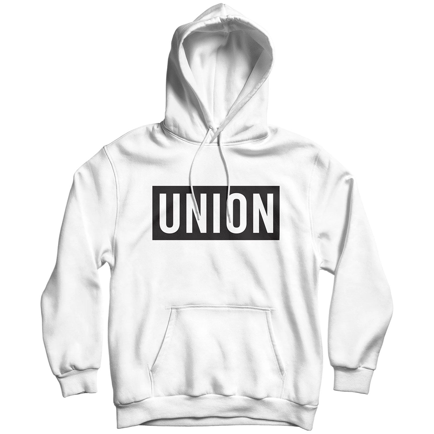 White Team Logo Union Snowboard Bindings Hoodie