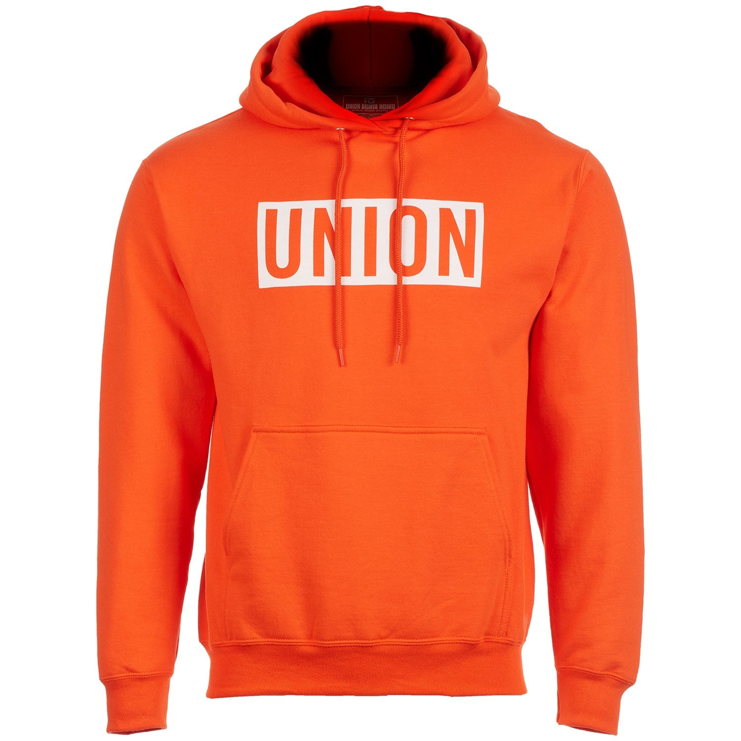 Orange Team Logo Union Snowboard Bindings Hoodie