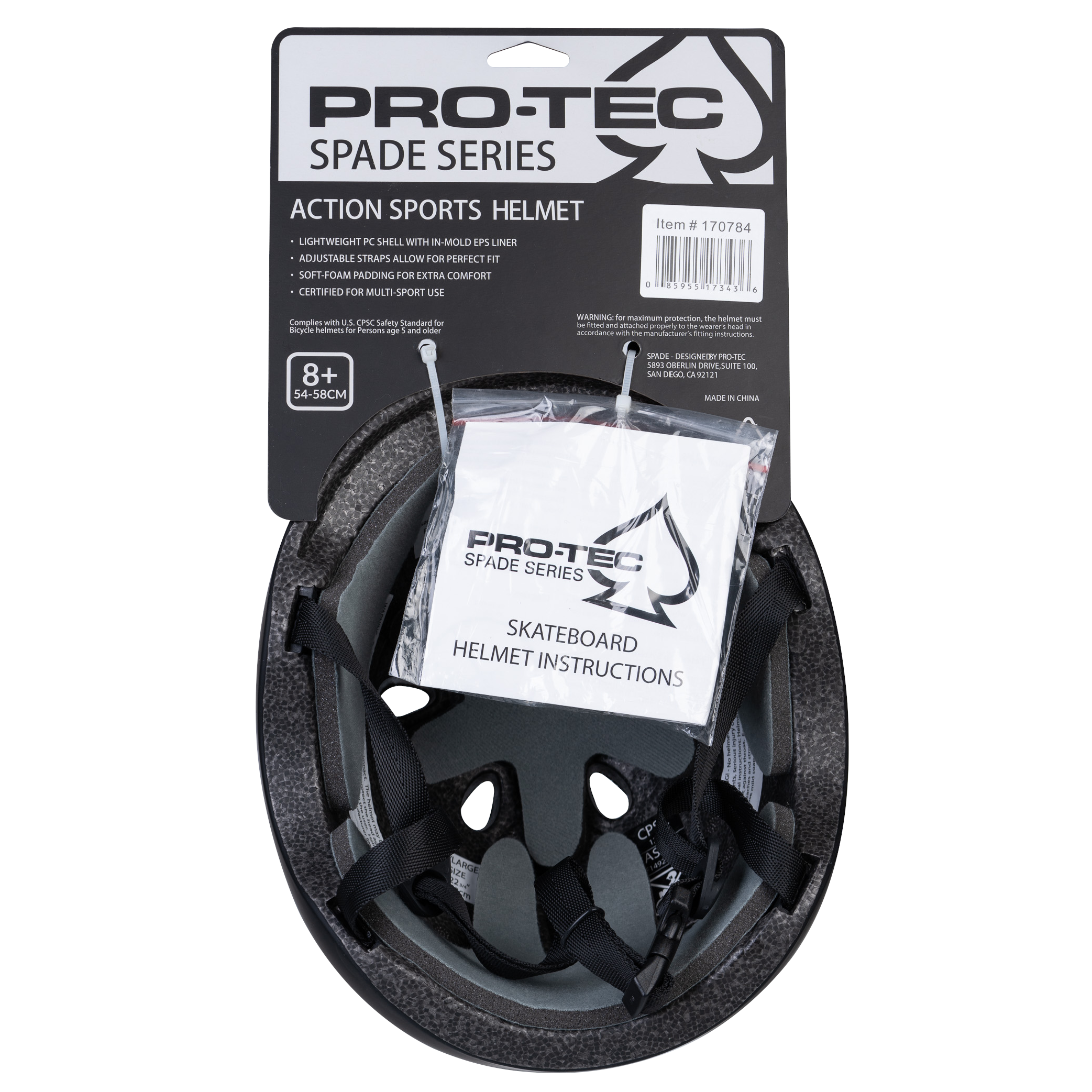 Pro-Tec Spade Series Helmet - Black
