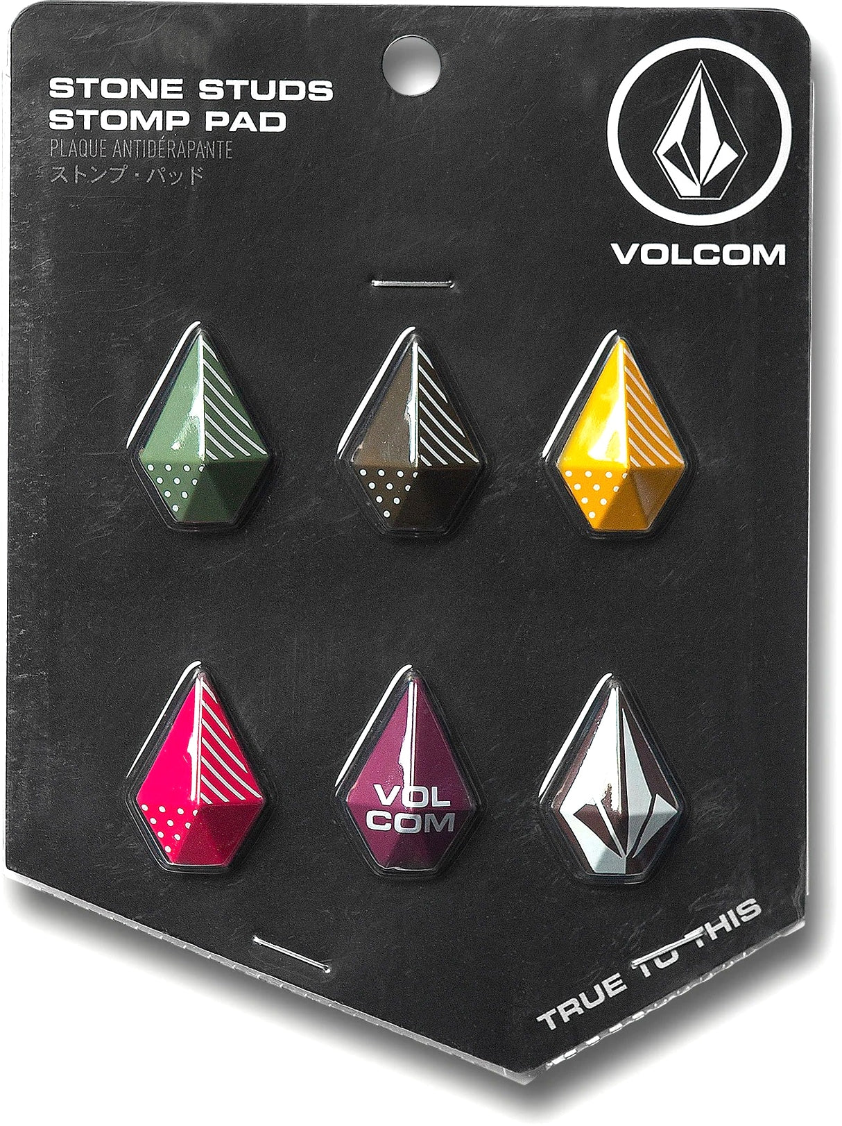 Multi Colored Stone Studs Volcom Stomp Pads