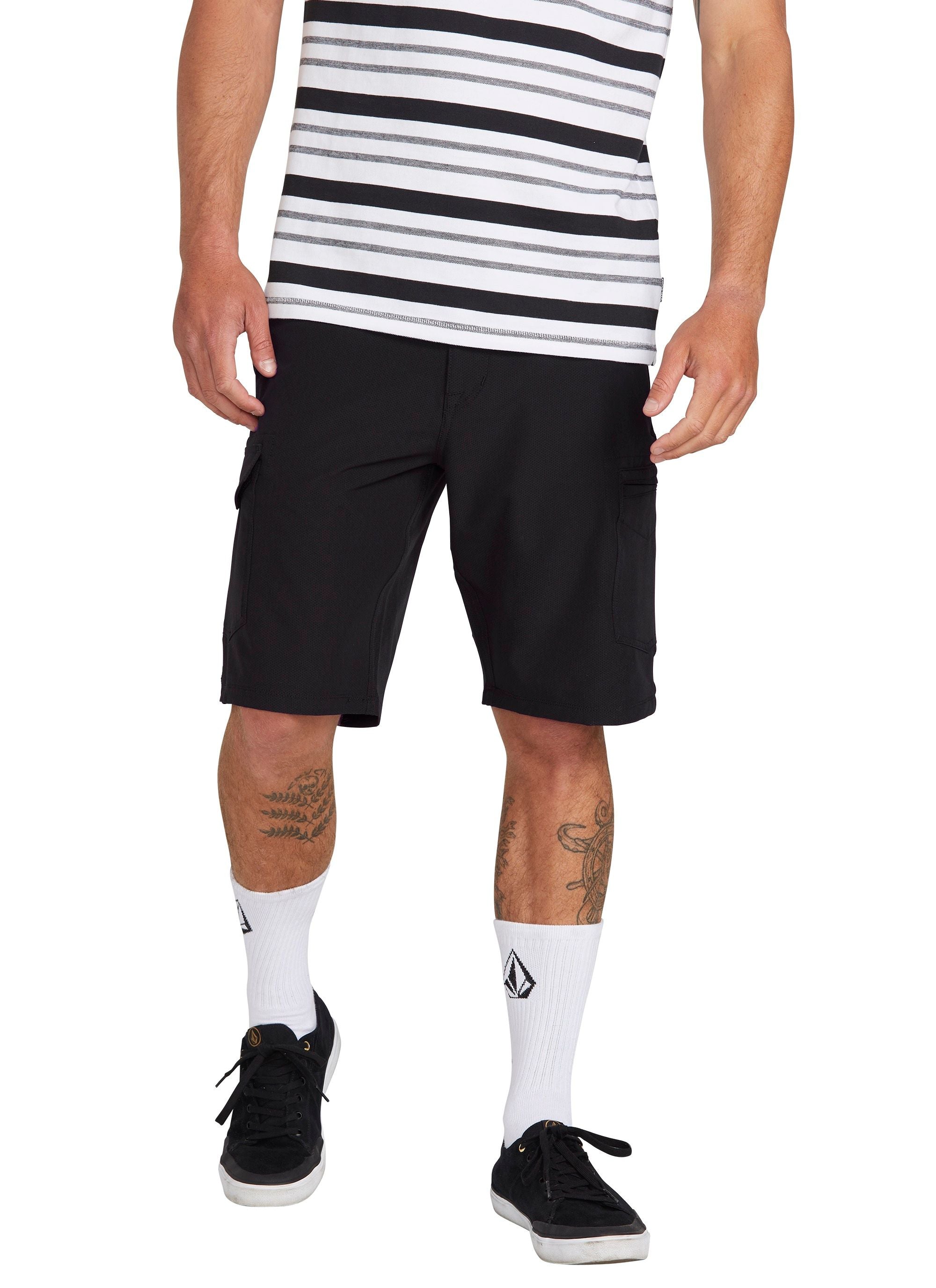 Black Surf N' Turf Dry Cargo Volcom Boardshorts