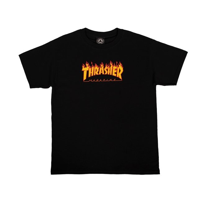 Youth Kids Flame Logo Thrasher Magazine T-Shirt