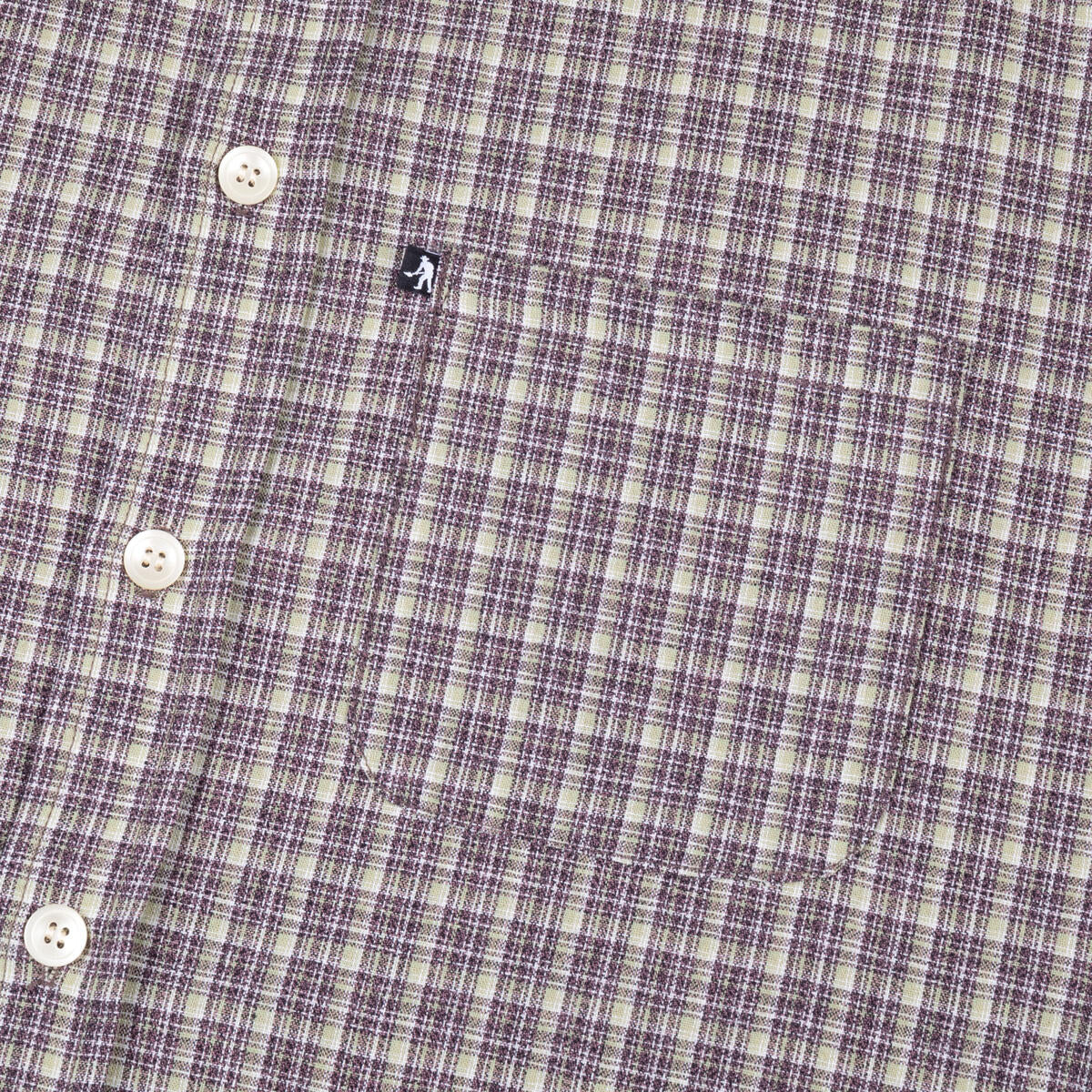 Pass-Port Workers Check Short Sleeve Shirt - Choc Mint