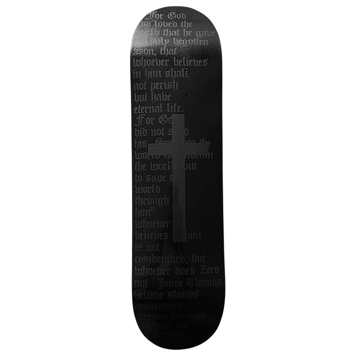 Black/Black Jamie Thomas Cross Skateboard Deck