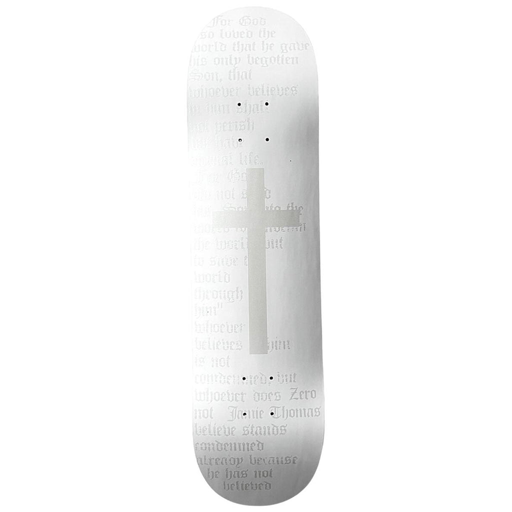 Zero Thomas Cross Skateboard Deck - White/White – Exodus Ride Shop