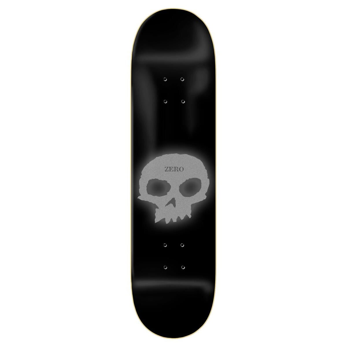 Single Skull Reflective Zero Skateboard Deck