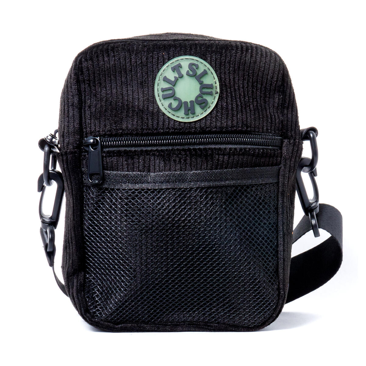 Black Corduroy Anywhere Slushcult Side Bag