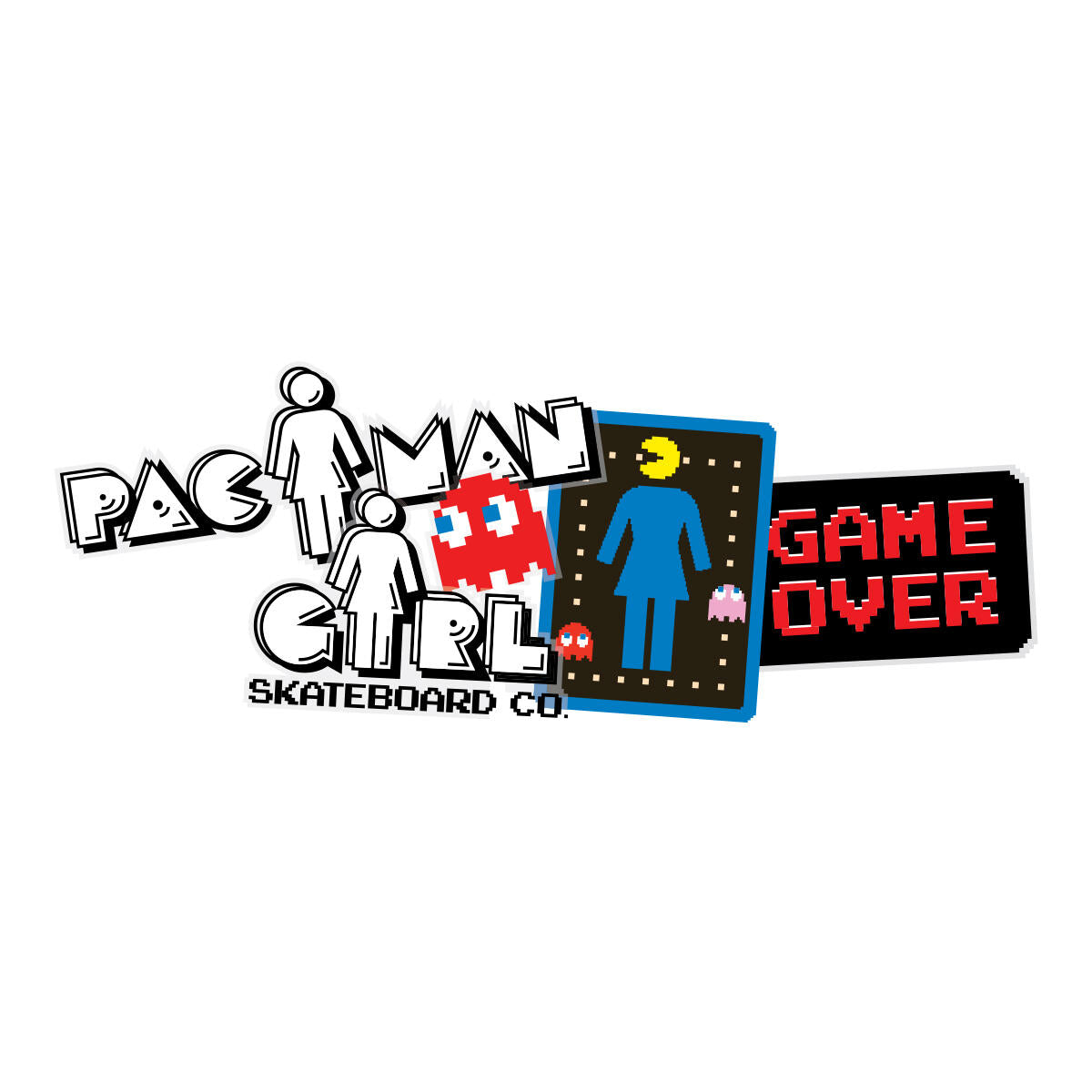 Pac-Man x Girl Skateboards Sticker Pack