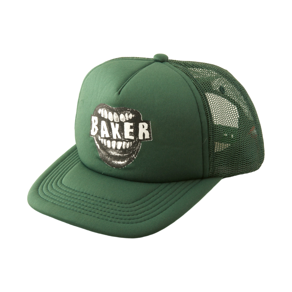 Baker Yeller Trucker Hat - Dark Green