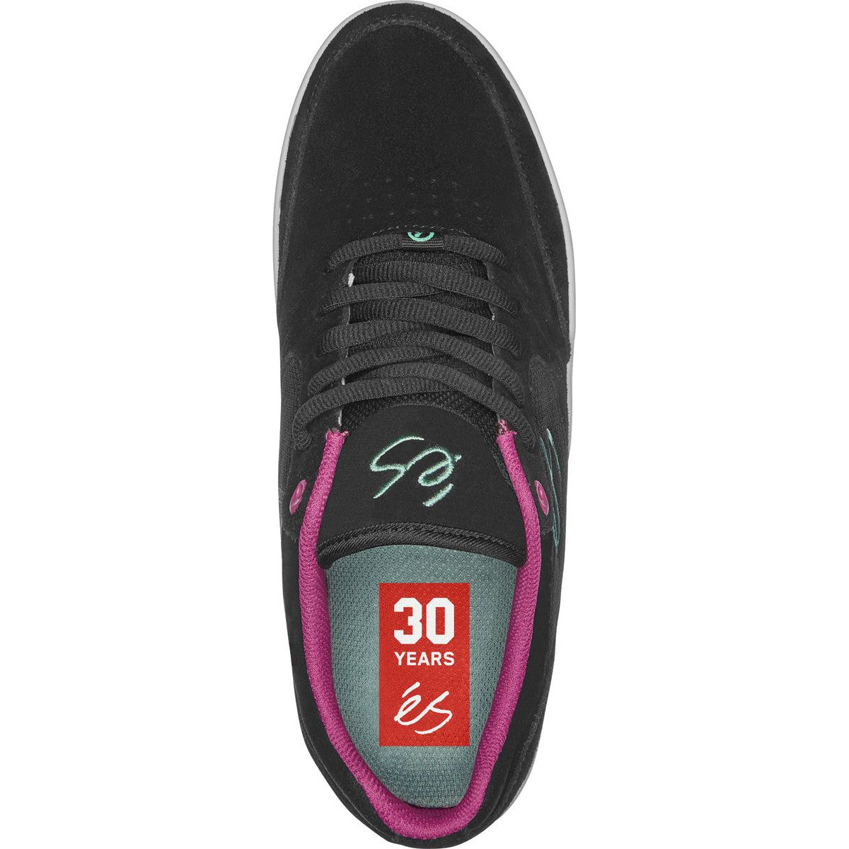 Black/White/Pink Swift 1.5 eS Skate Shoe Top