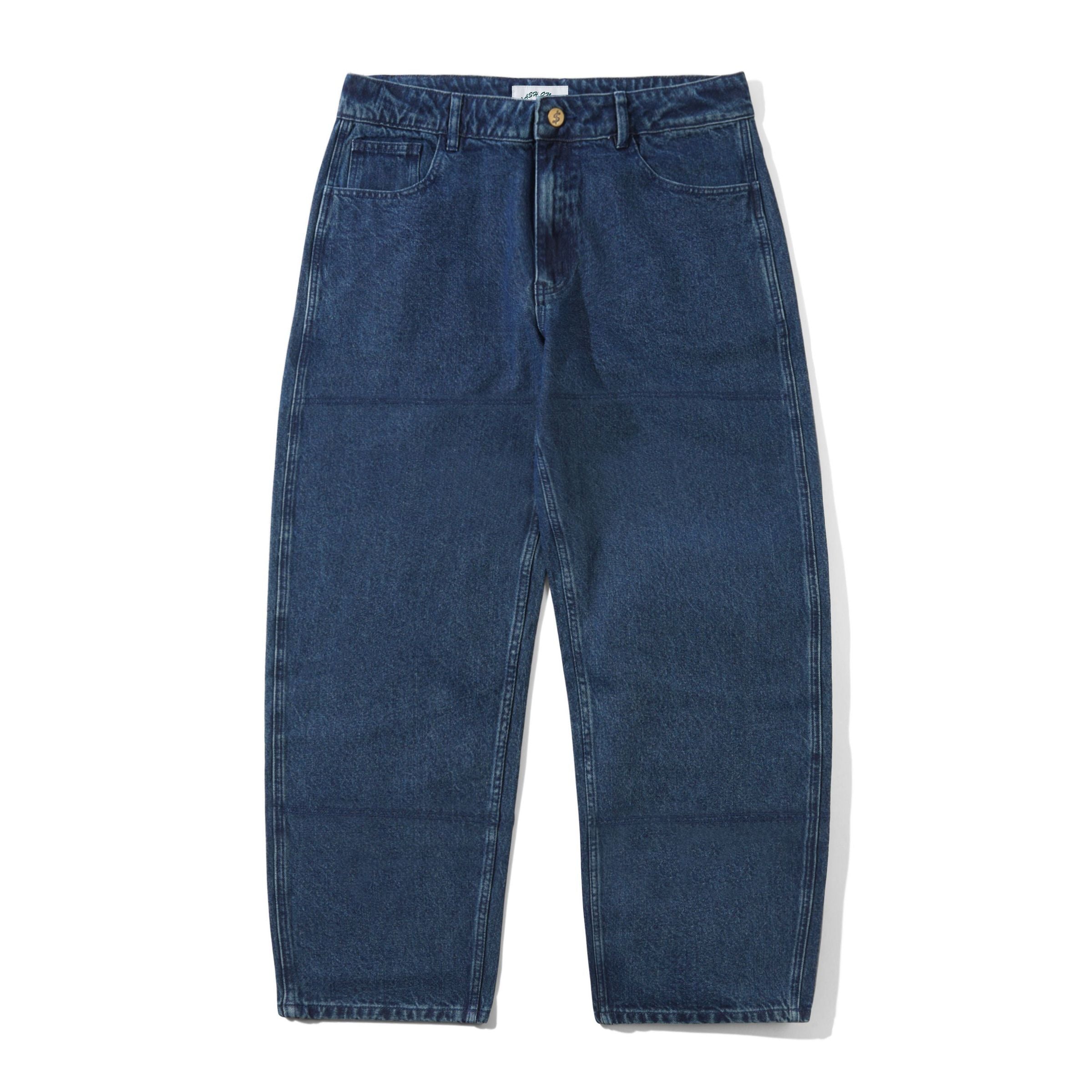 Cash Only Aleka Baggy Denim Jeans - Washed Mid Blue