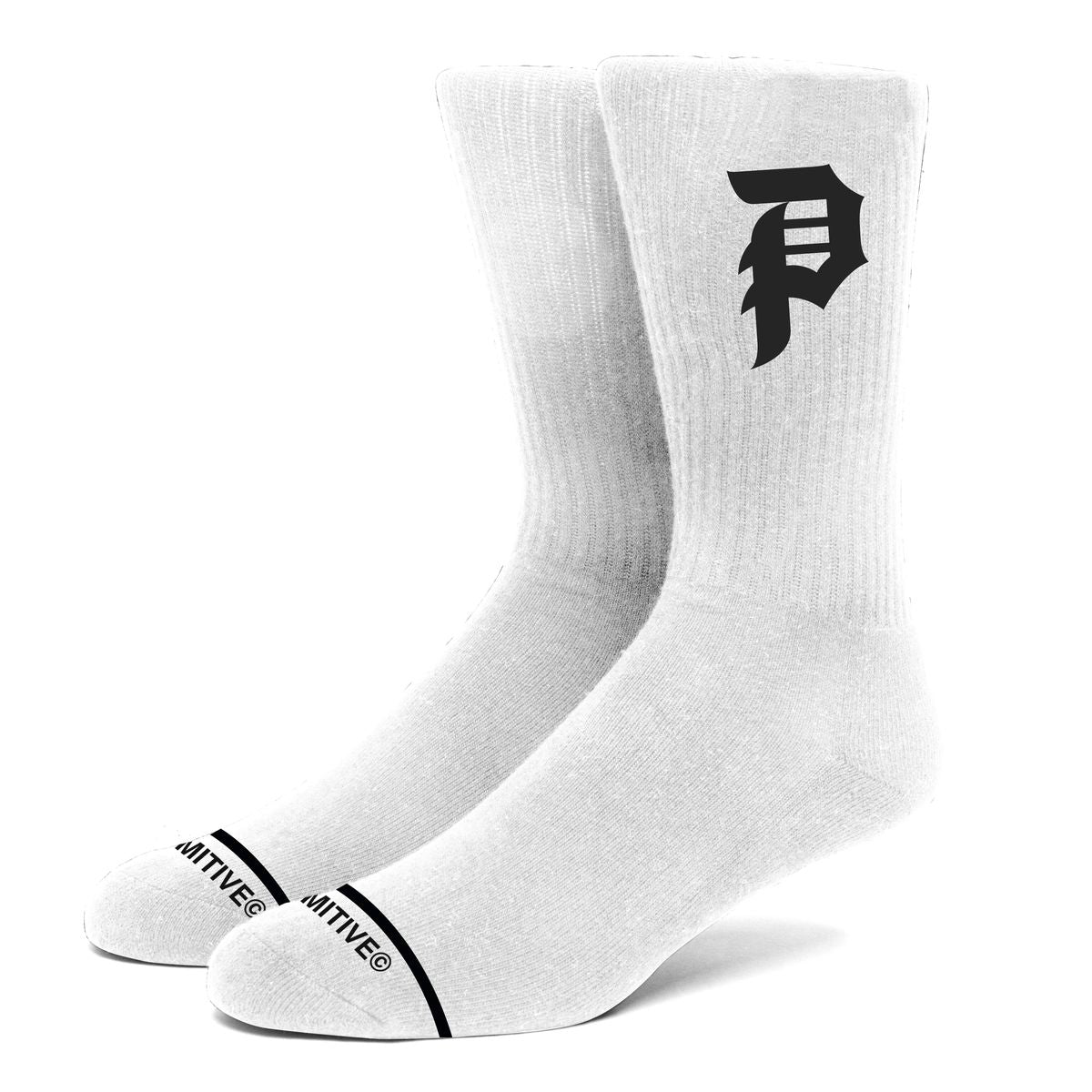 Primitive Core Logo 3-Pack Socks - White