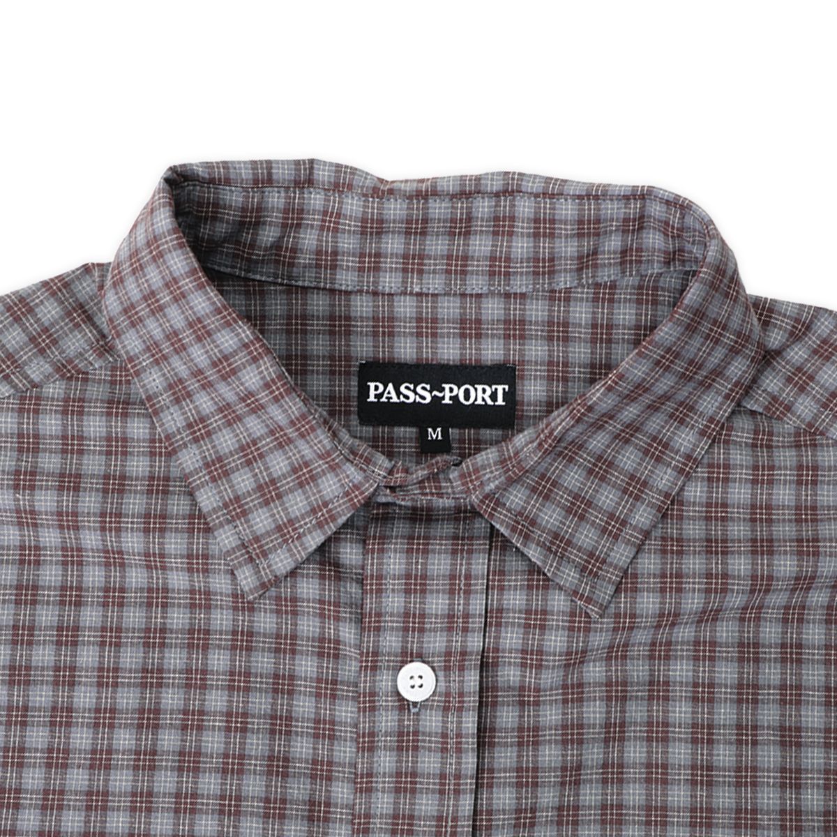 Pass-Port Workers Check Short Sleeve Shirt - Sangria