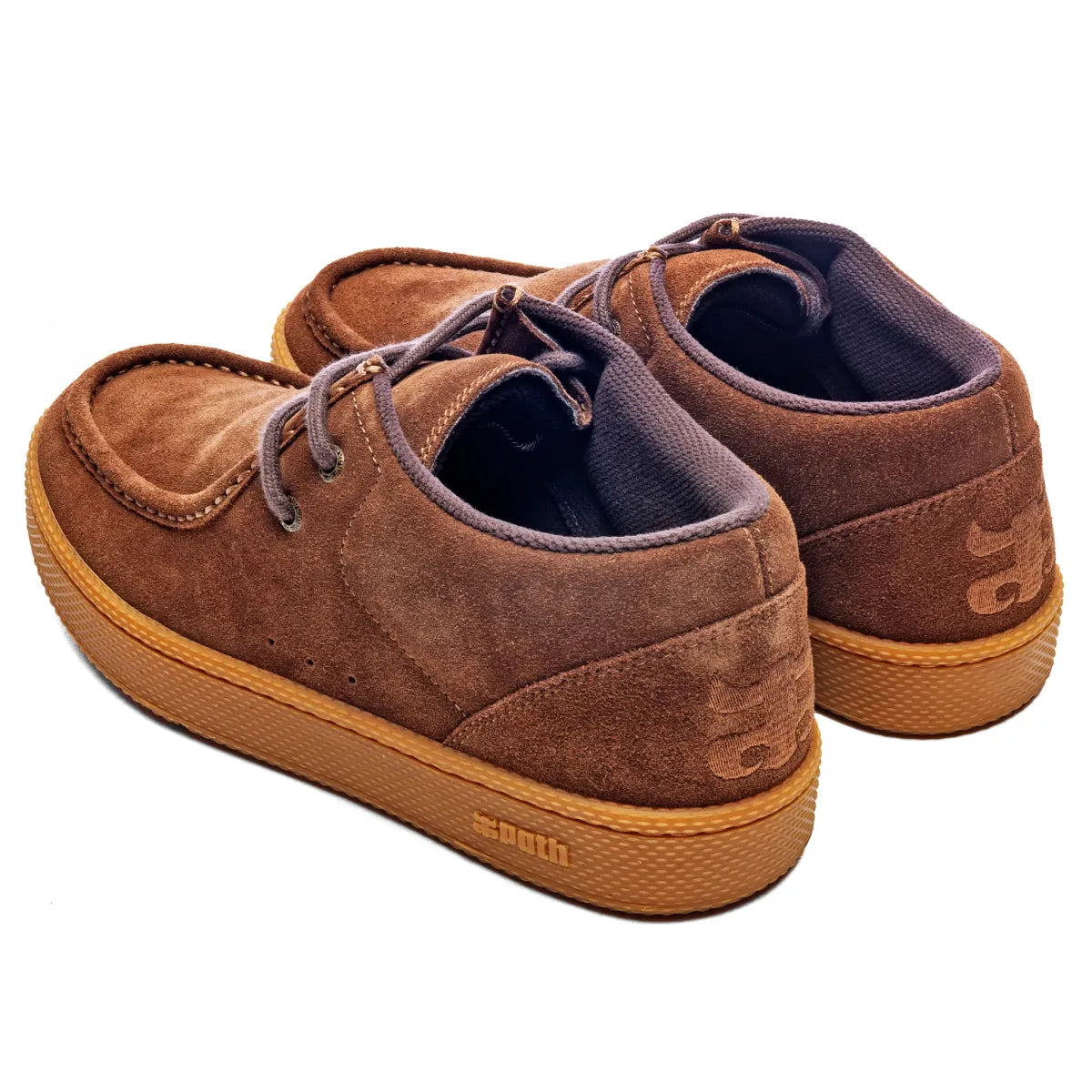 Brown Suede Cats Ipath Skate Shoes Back