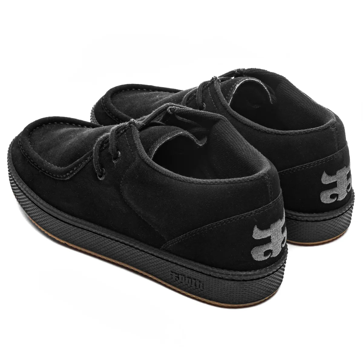 Black Suede Ipath Cats Skate Shoe Back