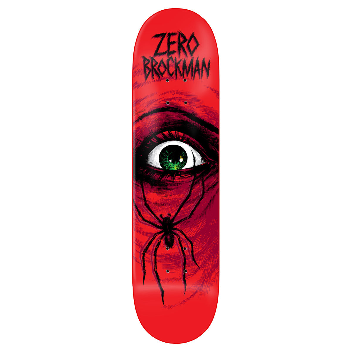 Zero Brockman Wolf Spider Skateboard Deck - Red Dipped