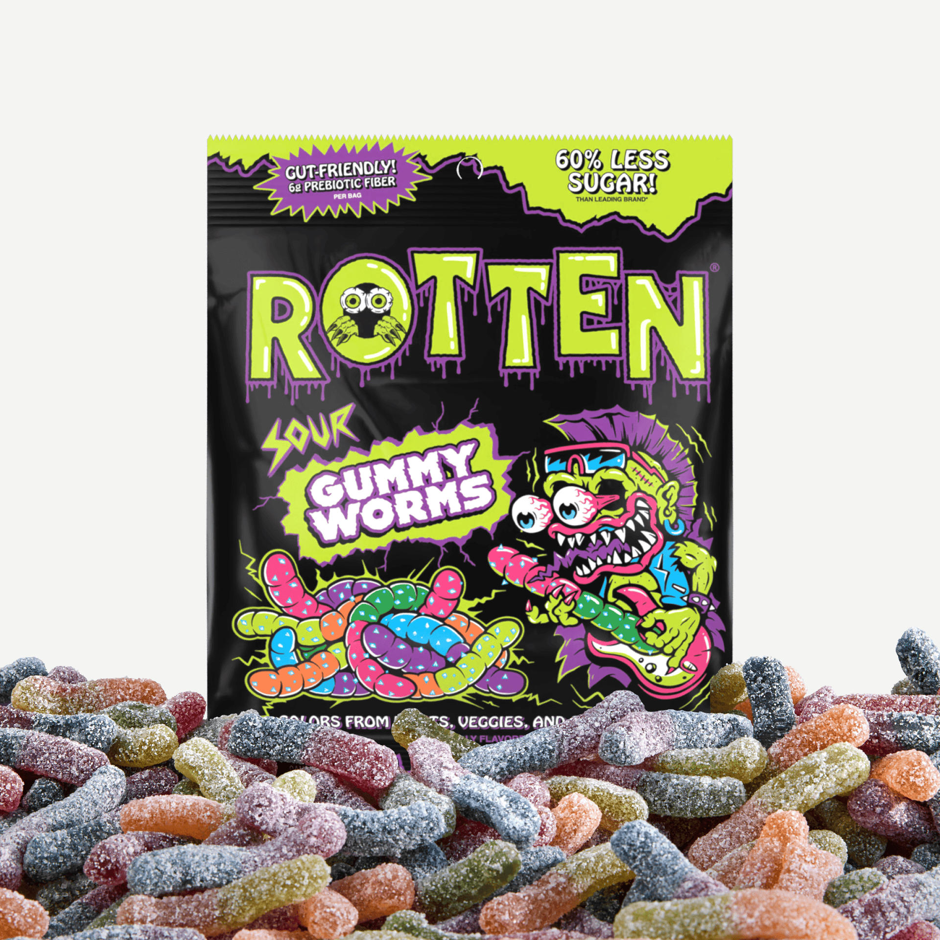 Rotten Sour Gummy Worms