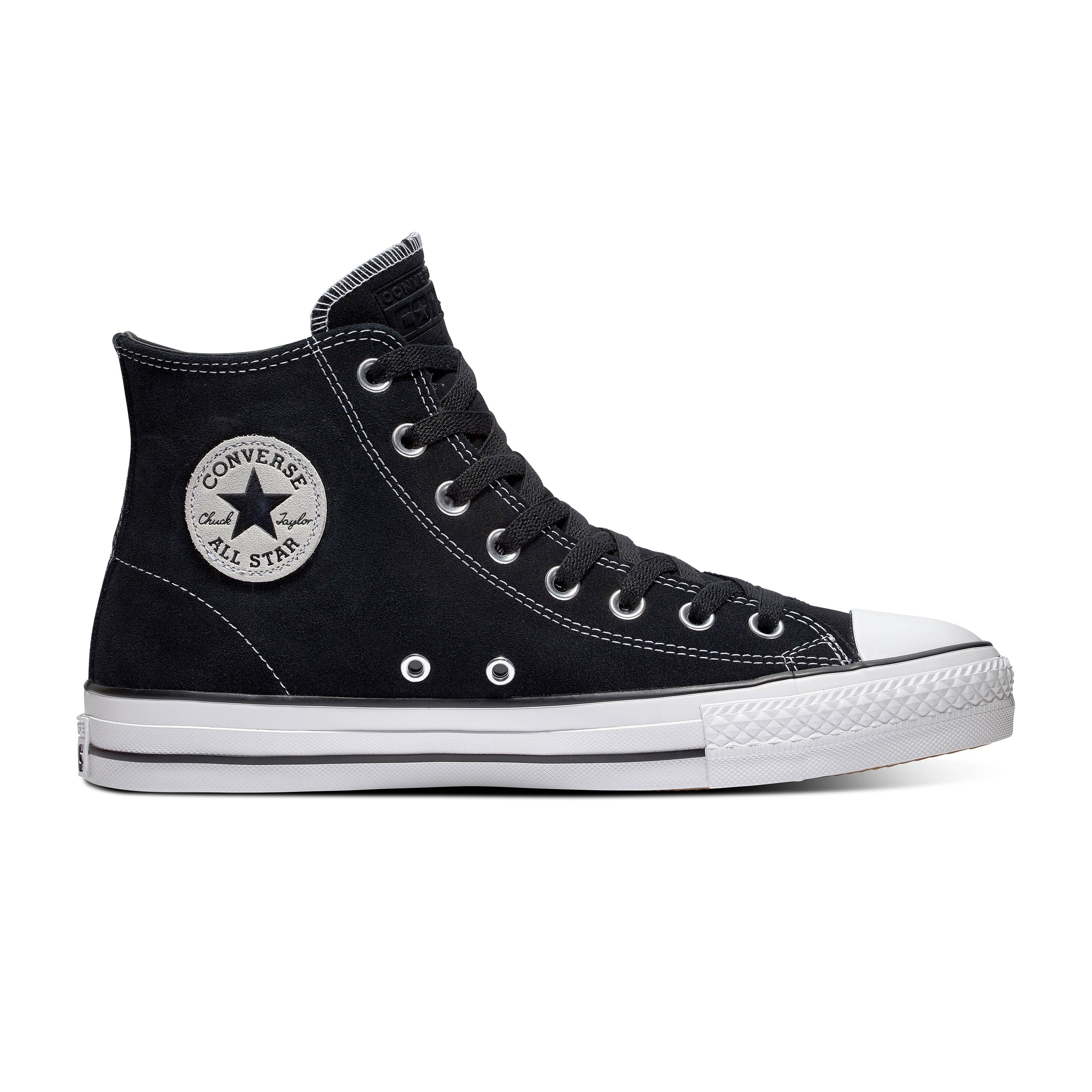 Black/White Chuck Taylor All Star Hi CONS Skate Shoes
