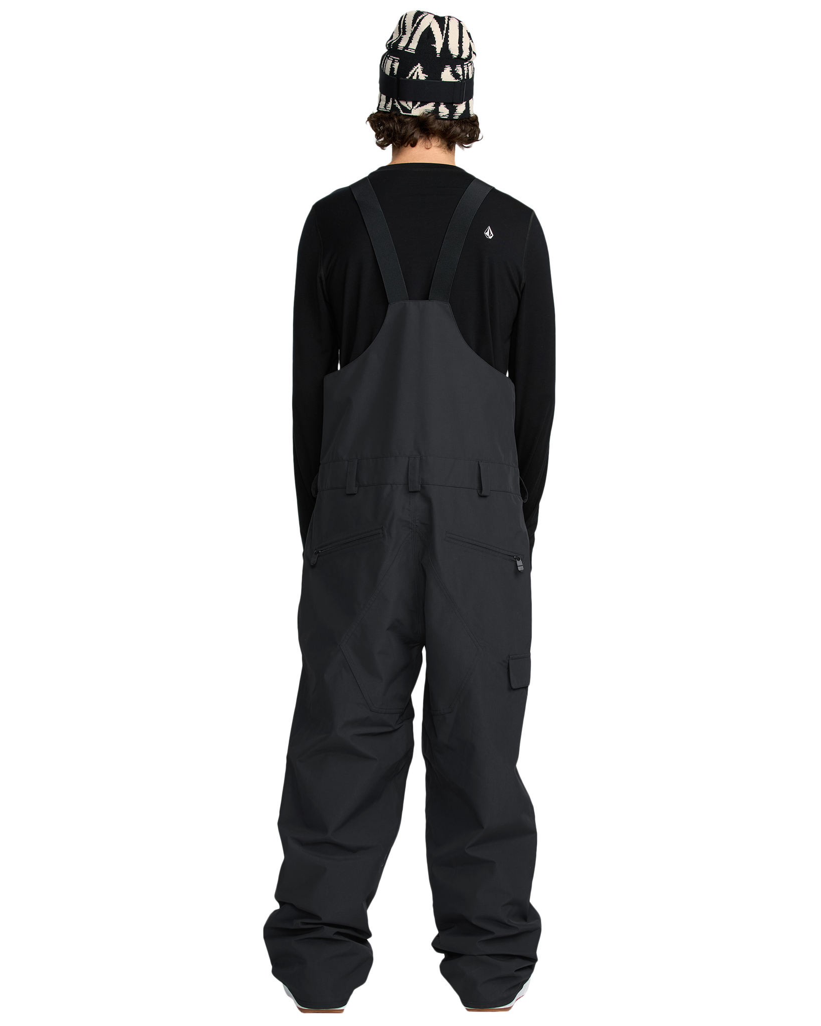 Black V.Co Sparta Volcom Snow Bibs Back