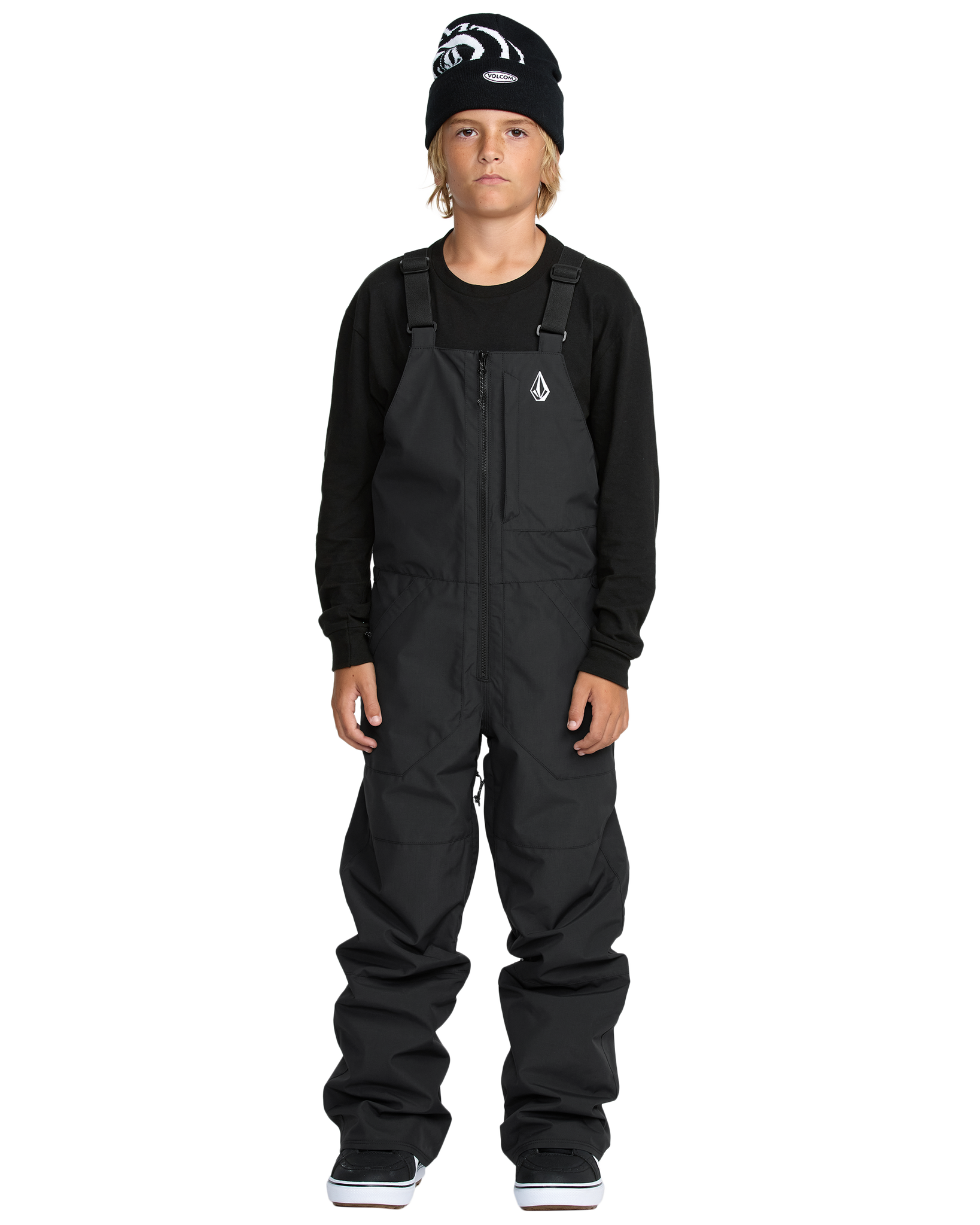 Big Kids Black Barkley Volcom Snow Bibs