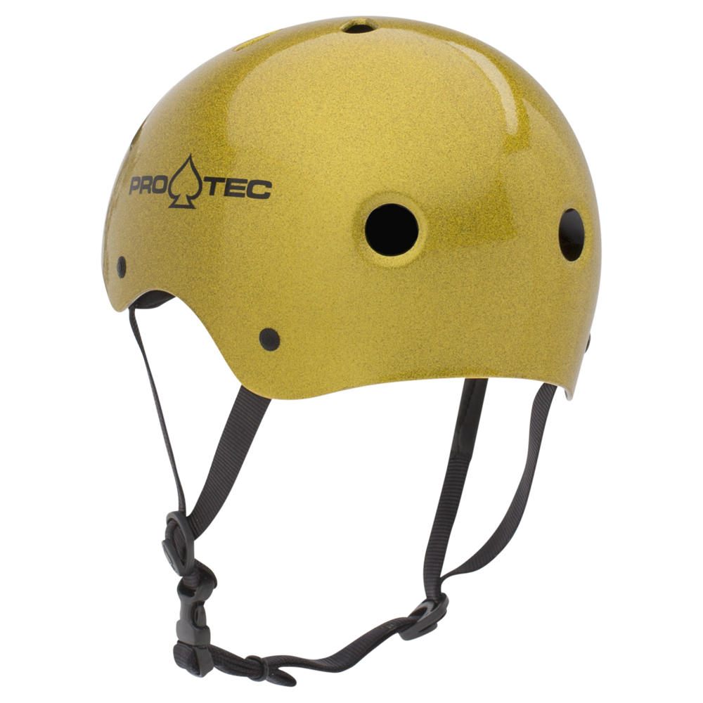 Gold Flake Pro-Tec Classic Skate Helmet Back