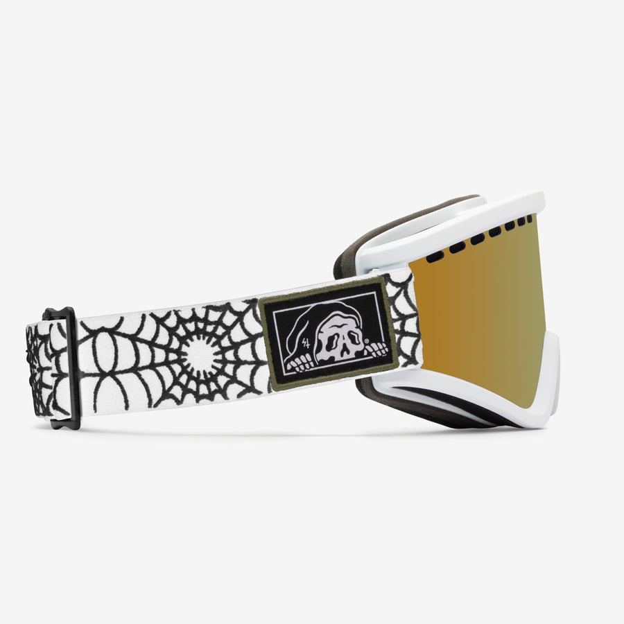 Electric x Lurking Class EGV Snowboard Goggles - White/Gold Chrome