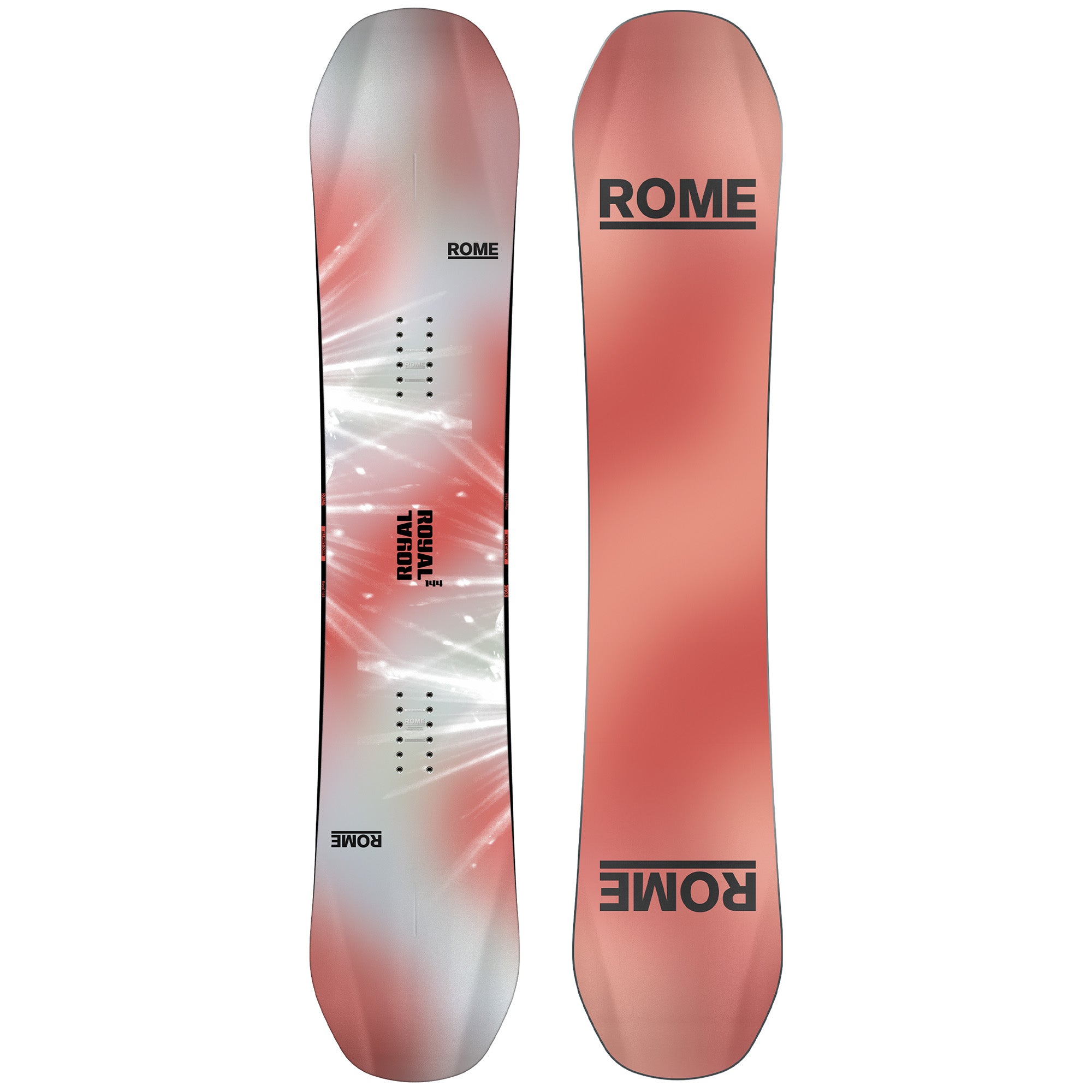2026 Rome Royal Women's snowboard red and white design
