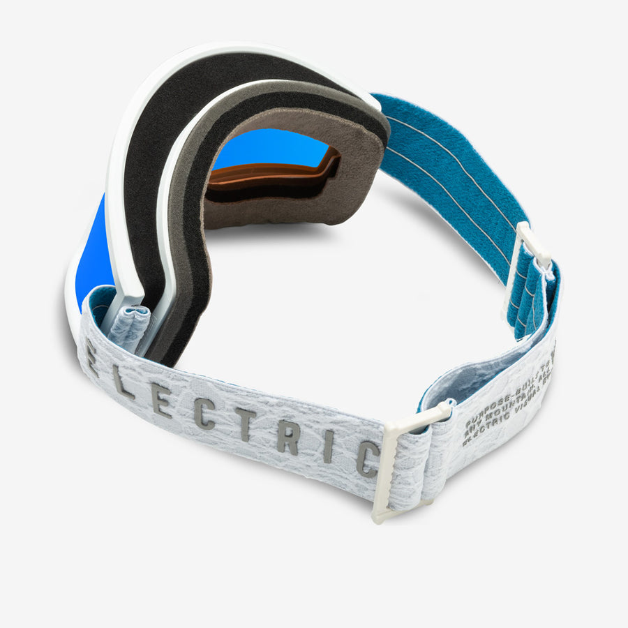 Matte White Neuron Hex Electric Snowboard Goggles Top