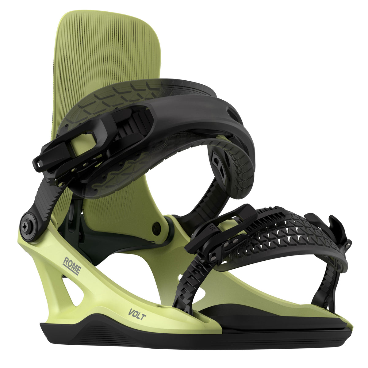 2027 acid green Volt Fase snowboard binding front view