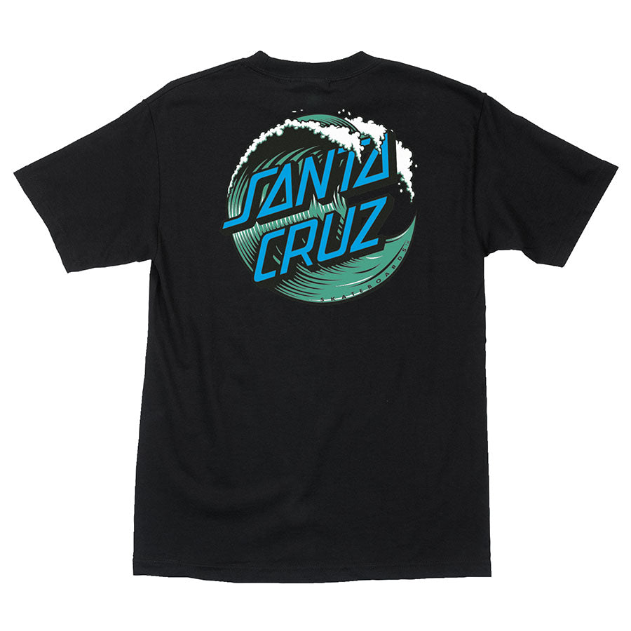 Black Wave Dot Santa Cruz T-Shirt Back
